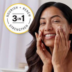 Olay Complete+ ingredient focus on niacinamide with clear benefit