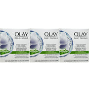 Olay pack front showing 3 sleeves and packaging benefits