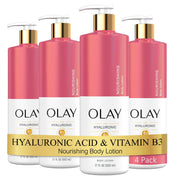 Olay front packaging showing 17 oz bottle and clear branding for daily hydration benefit
