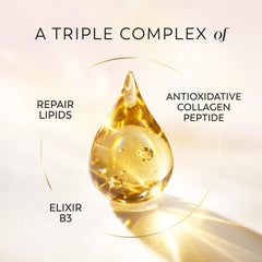 Olay product label close-up highlighting key ingredients