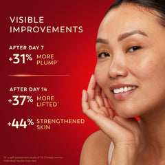 Olay Science pouring onto hand demonstrating easy application benefit: immediate hydration