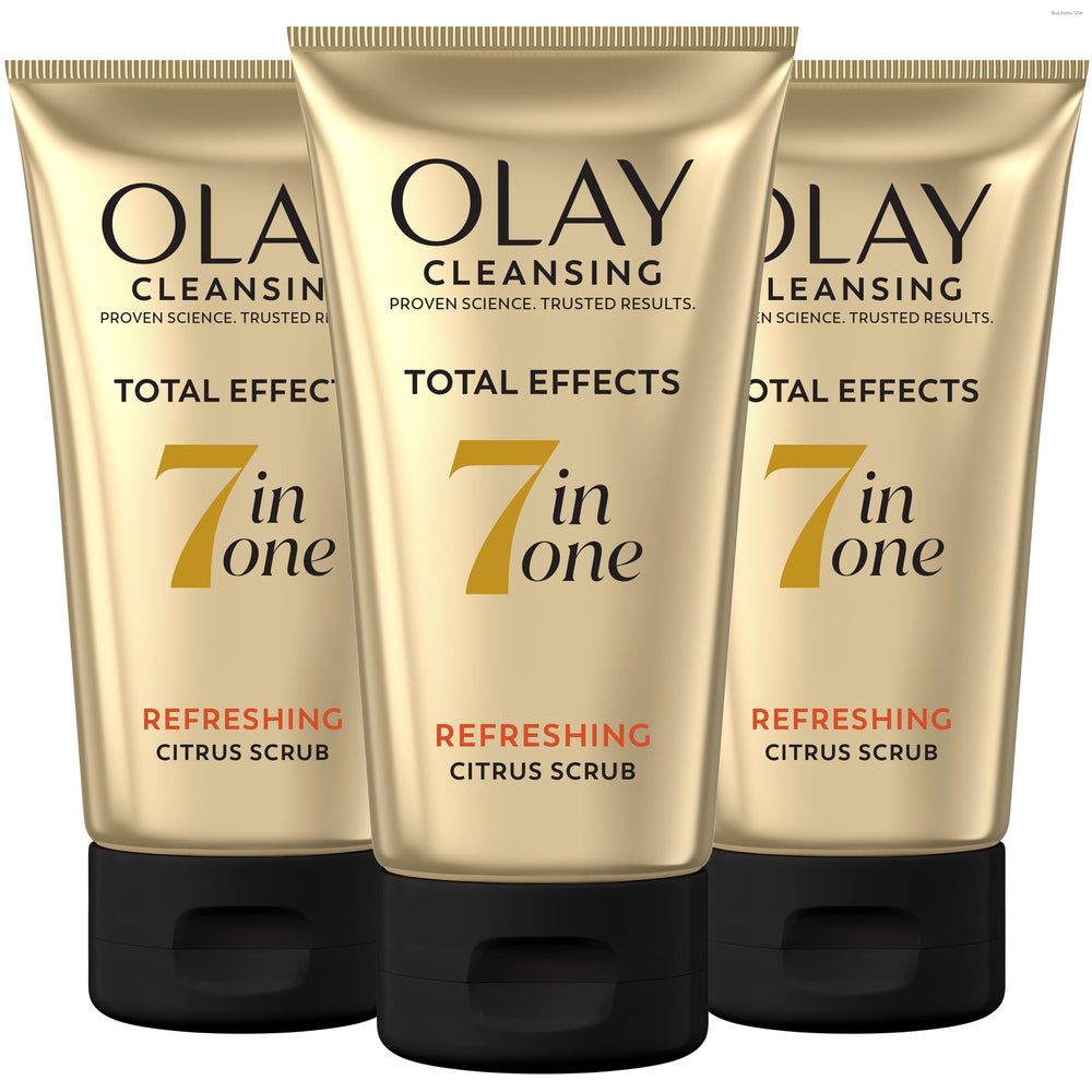 Olay front packaging showing tube and citrus scrub benefit
