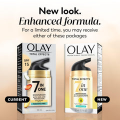 Olay Total Effects open cap showing smooth texture and quick absorption