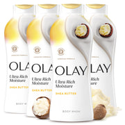 Olay front packaging showing the hydrating body wash and benefits