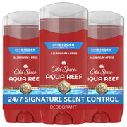 Old Spice Aqua Reef front packaging showing bold label and scent benefits