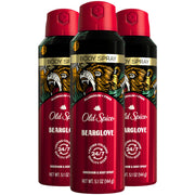 Old Spice Bearglove front can showing logo and bold apple-citrus benefit