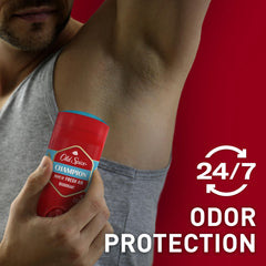 Old Spice Champion being applied underarm demonstrating quick, mess-free use