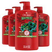 Old Spice Dragonblast front packaging showing scent and size benefit