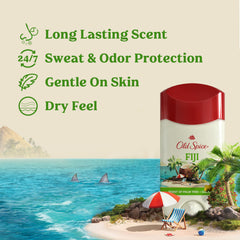 Old Spice back label with usage directions and ingredient clarity benefit