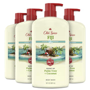Old Spice Fiji front packaging showing 30 fl oz bottle and bold brand benefit