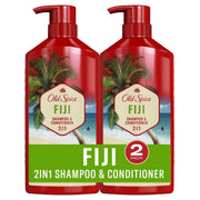 Old Spice Fiji front packaging showing scent and volume benefit
