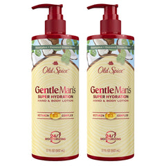 Old Spice front packaging showing Gentleman's Super Hydration benefits