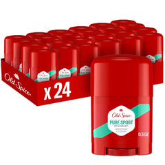 Old Spice front packaging showing Pure Sport and long-lasting protection