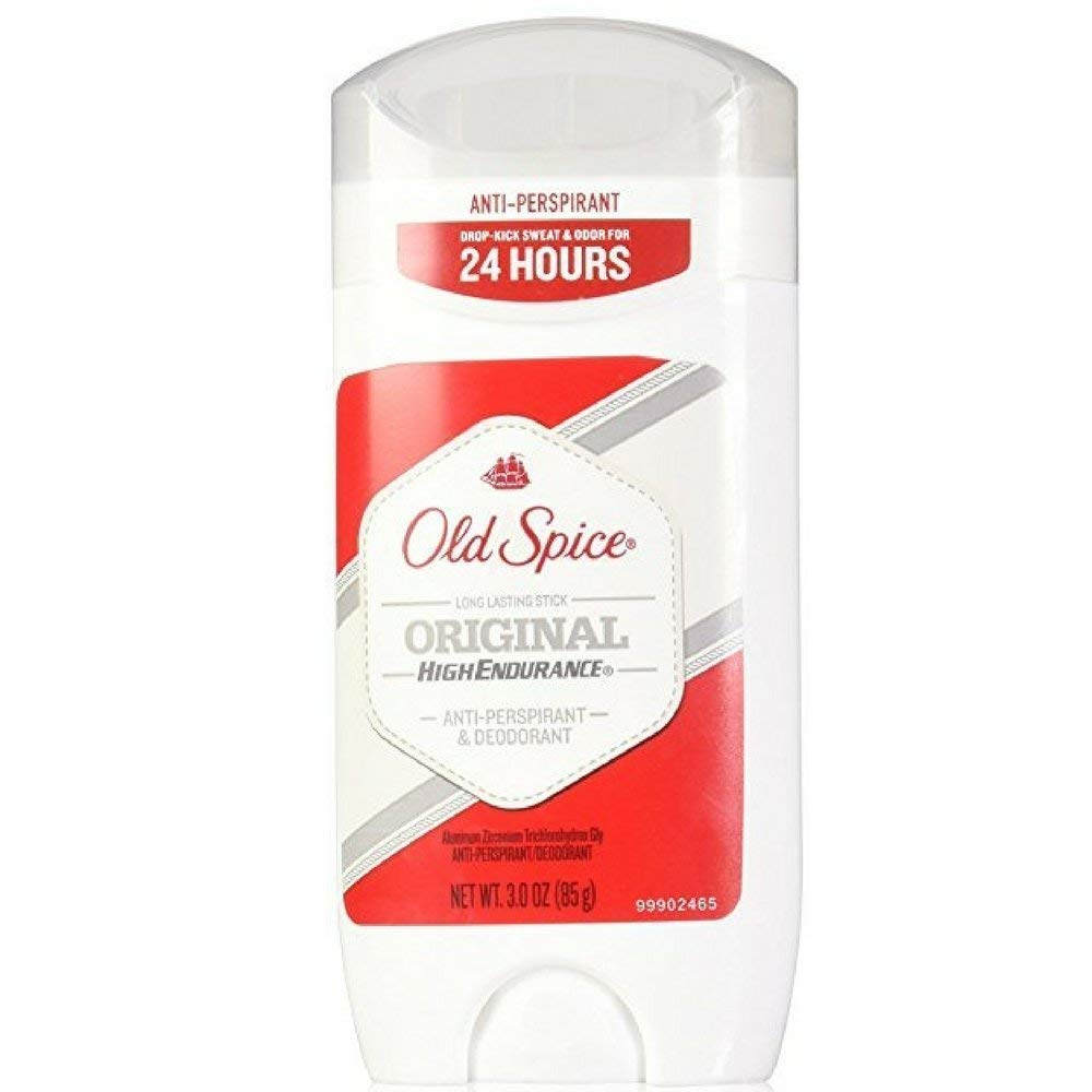 Old Spice High Endurance original stick front view showing compact travel-ready protection
