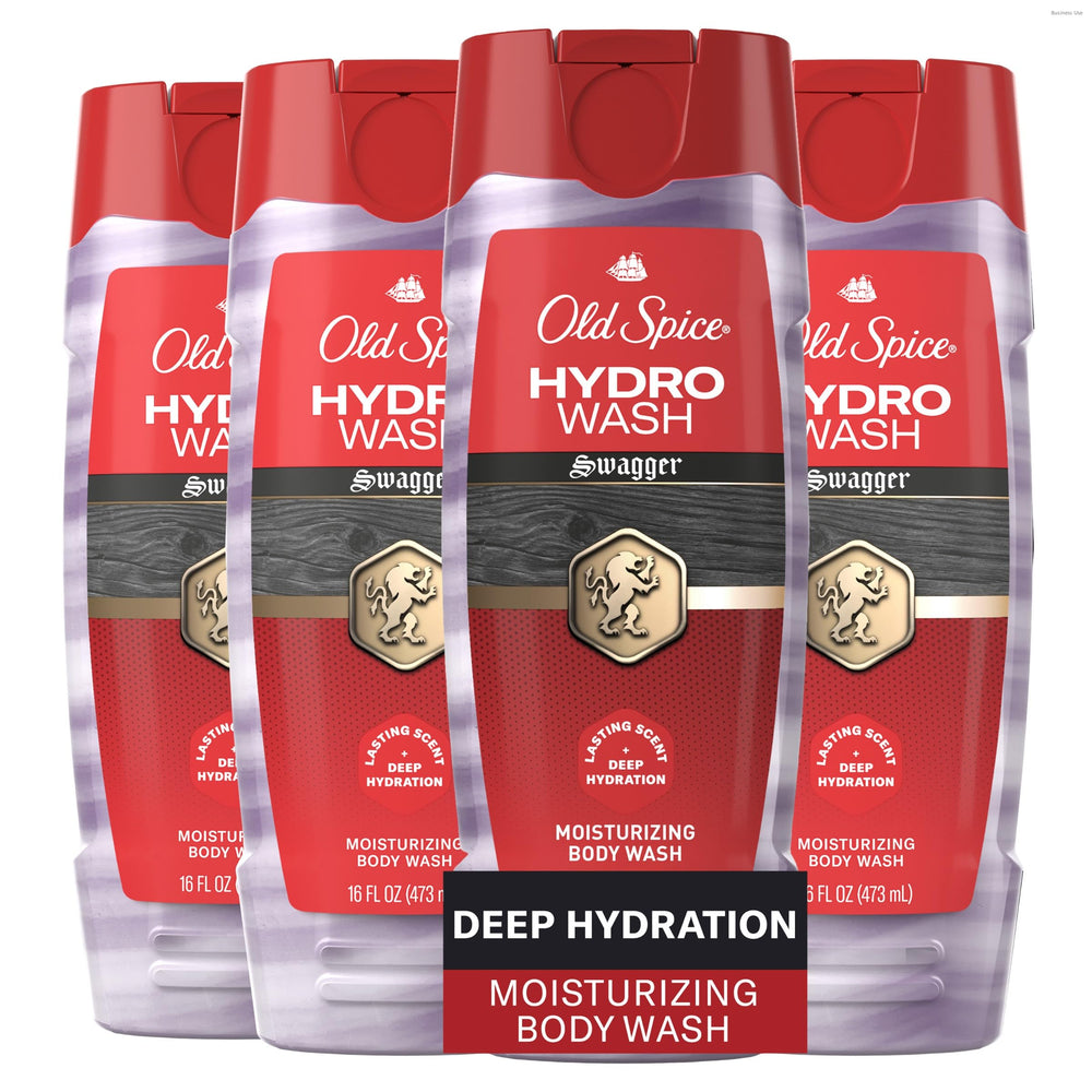 Old Spice Hydro Wash Swagger front pack showing bottle and label for clear identification and confidence