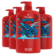 Old Spice Krakengard front label showing scent and 2-in-1 benefit