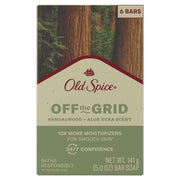 Old Spice front packaging showing sandalwood aloe scent and benefits