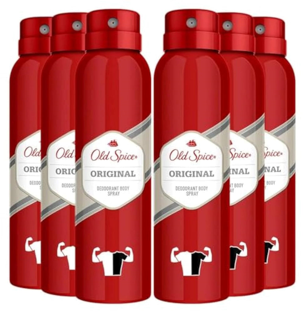 Old Spice front can showing original scent and fast-dry benefit