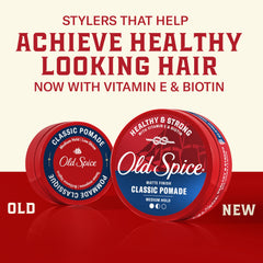 Old Spice open jar texture highlighting smooth pomade consistency and easy spreadability