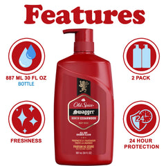 Old Spice Swagger lather closeup on loofah demonstrating rich foam for effective cleansing benefit