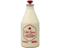 Old Spice splash texture on skin showing quick absorption and light finish