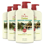 Old Spice Timber front packaging showing bold brand and scent benefit