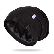 OLESILK front view black bonnet shows sleek protection and comfortable fit