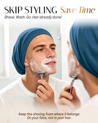 OLESILK on-model side profile demonstrating bonnet fit and protected hair benefit