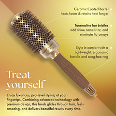Olivia Garden soft-tip wavy bristles detail protecting scalp and reducing snags