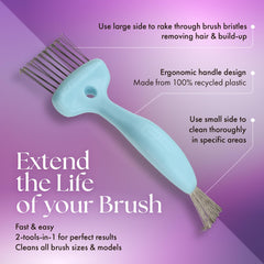 Olivia Garden close-up of cleaner teeth highlighting precision edges for thorough removal