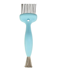 Olivia Garden brush cleaner front view showing ergonomic handle and 2-in-1 design for ease