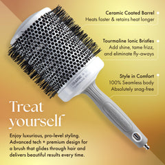 Olivia Garden CI-80 bristles detail highlighting seamless design for snag-free use
