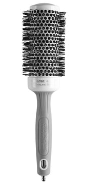 Olivia Garden brush front view showing ceramic barrel and ergonomic handle for easy styling