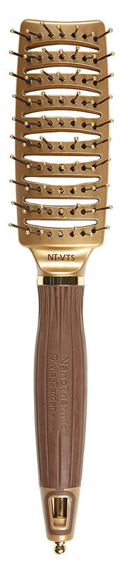 Olivia Garden NT-VTS front view showing ergonomic handle and bristles for comfortable styling