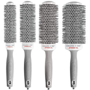 Olivia Garden brush front view showing extra-long barrel and full profile for faster styling