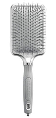 Olivia Garden front view of silver XL Pro paddle brush showing ergonomic handle and large surface for fast smoothing