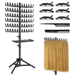 OLMRJKD front view of braiding rack showing 144 pegs and organized bundles
