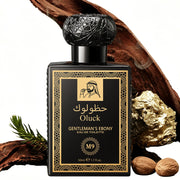 oluck bottle front showing elegant black and gold design and premium appeal