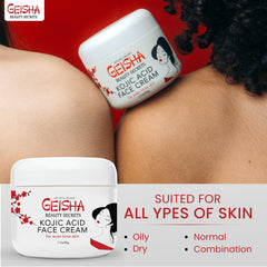 OMIC Geisha cream applied to face demonstrating gentle coverage