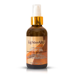 OMIC Lighten-Up front packaging showing bottle and label, promotes clear skin
