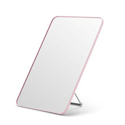 OMIRO pink desk mirror front view showing full 10x7 reflective surface and stylish finish for clear grooming
