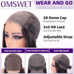 omswet interior cap view with adjustable straps and combs for secure fit