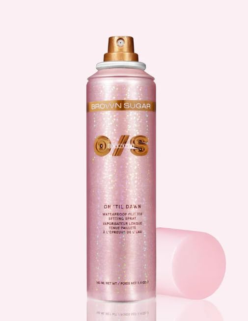 ONE/SIZE Brown Sugar front bottle shot showing bronze shimmer and packaging benefits