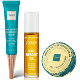 Onsen kit front packaging showing all three products and benefits