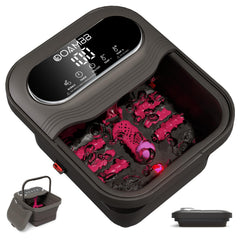 OOAMBB front view of foot spa showing sleek tub and design, highlights convenience