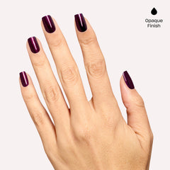 OPI application brush dipping into powder demonstrating quick, mess-minimizing use