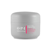 OPI balm front packaging showing jar and brand, promises overnight hydration
