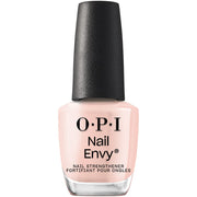 OPI bottle front view showing Bubble Bath label and subtle pink tint, promotes salon-quality strength