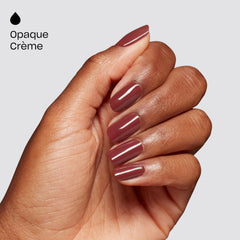 OPI cured nails close-up showing glossy finish benefit