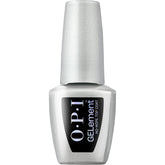 OPI GELement bottle front view showing clear top coat and branding benefit shine